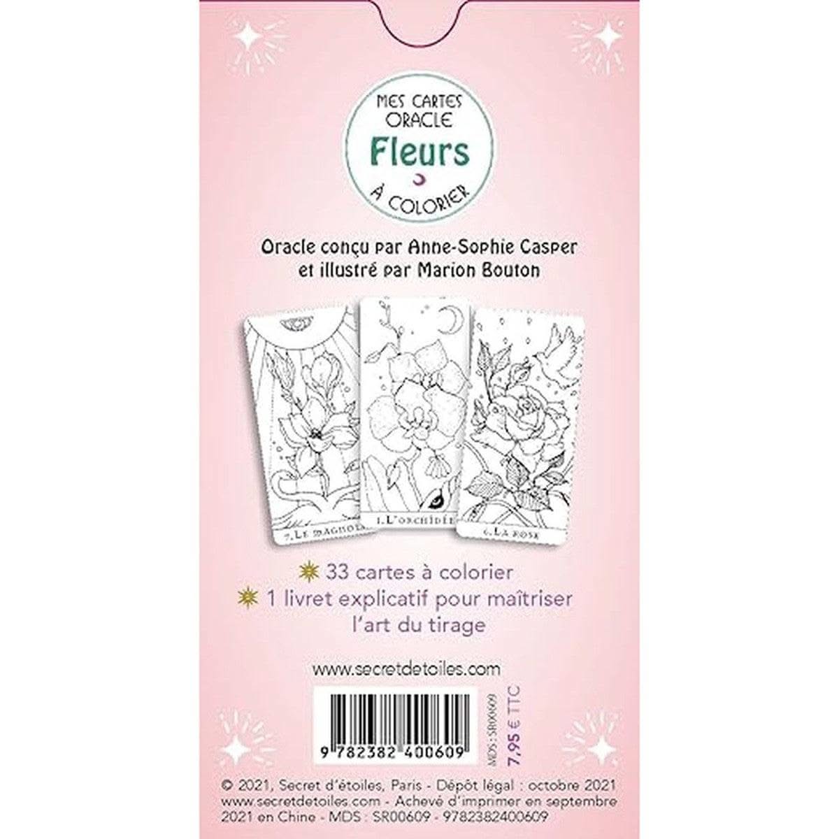 Mes cartes oracle Fleurs à colorier- secret d'étoiles