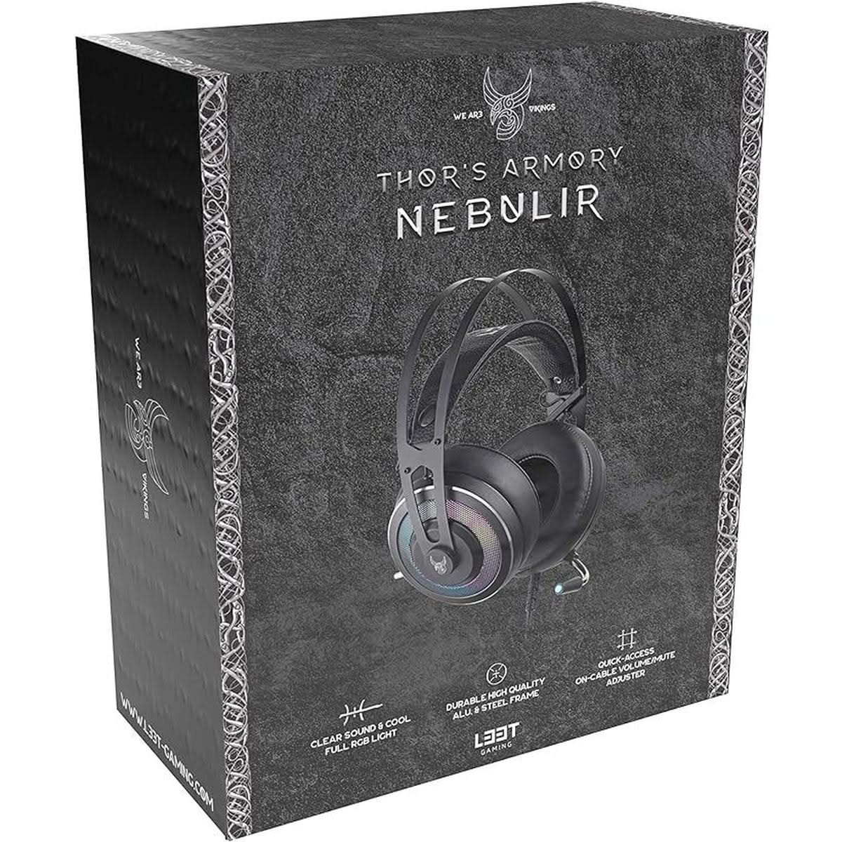 L33T Gaming - Casque micro NEBULIR - 50MM driver rétroéclairé - Noir