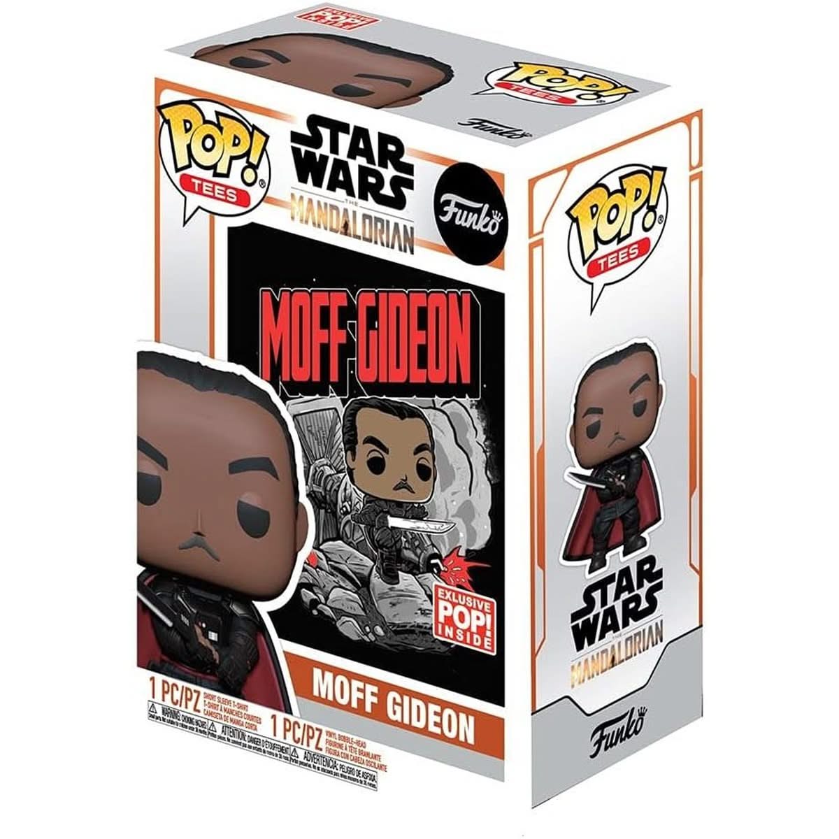 Star Wars Funko The Mandalorian Pop! & Tee Box Moff Gideon Taille L T-Shirts