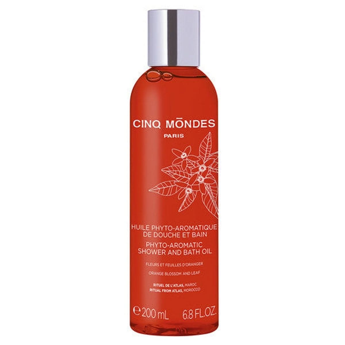 Huile Phyto-Aromatique de douche et de bain Cinq Mondes fleurs d'oranger