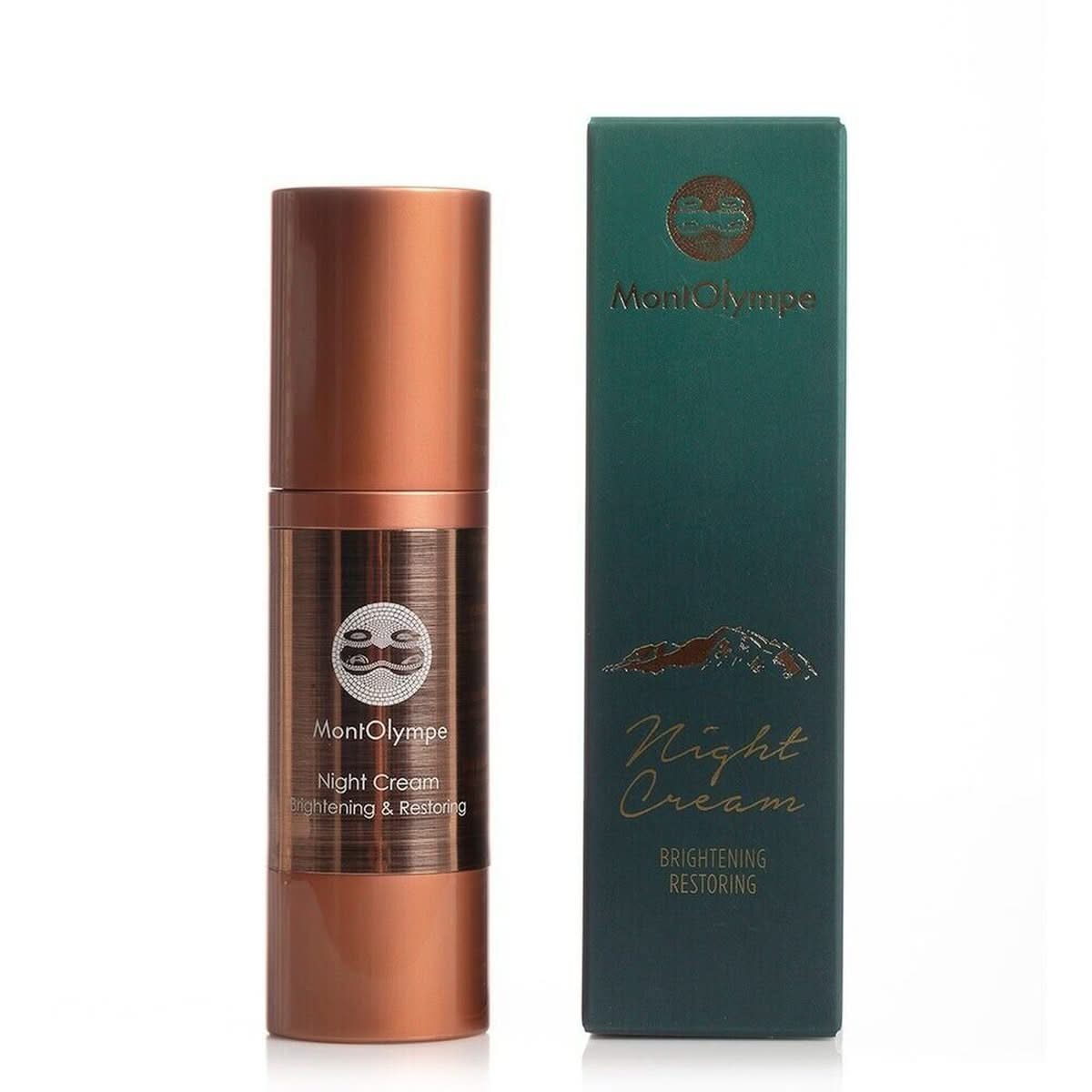 Crème de nuit éclaircissante et réparatrice Mont olympe cosmetique grecque