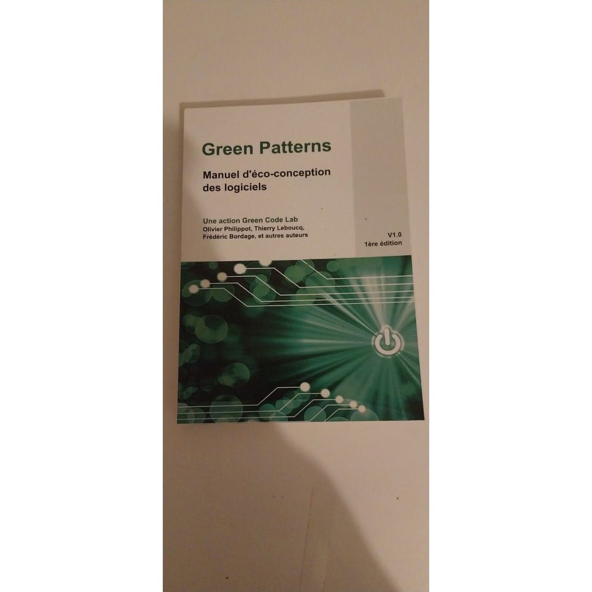 Green Patterns - Manuel d'éco-conception des logiciels .Livre