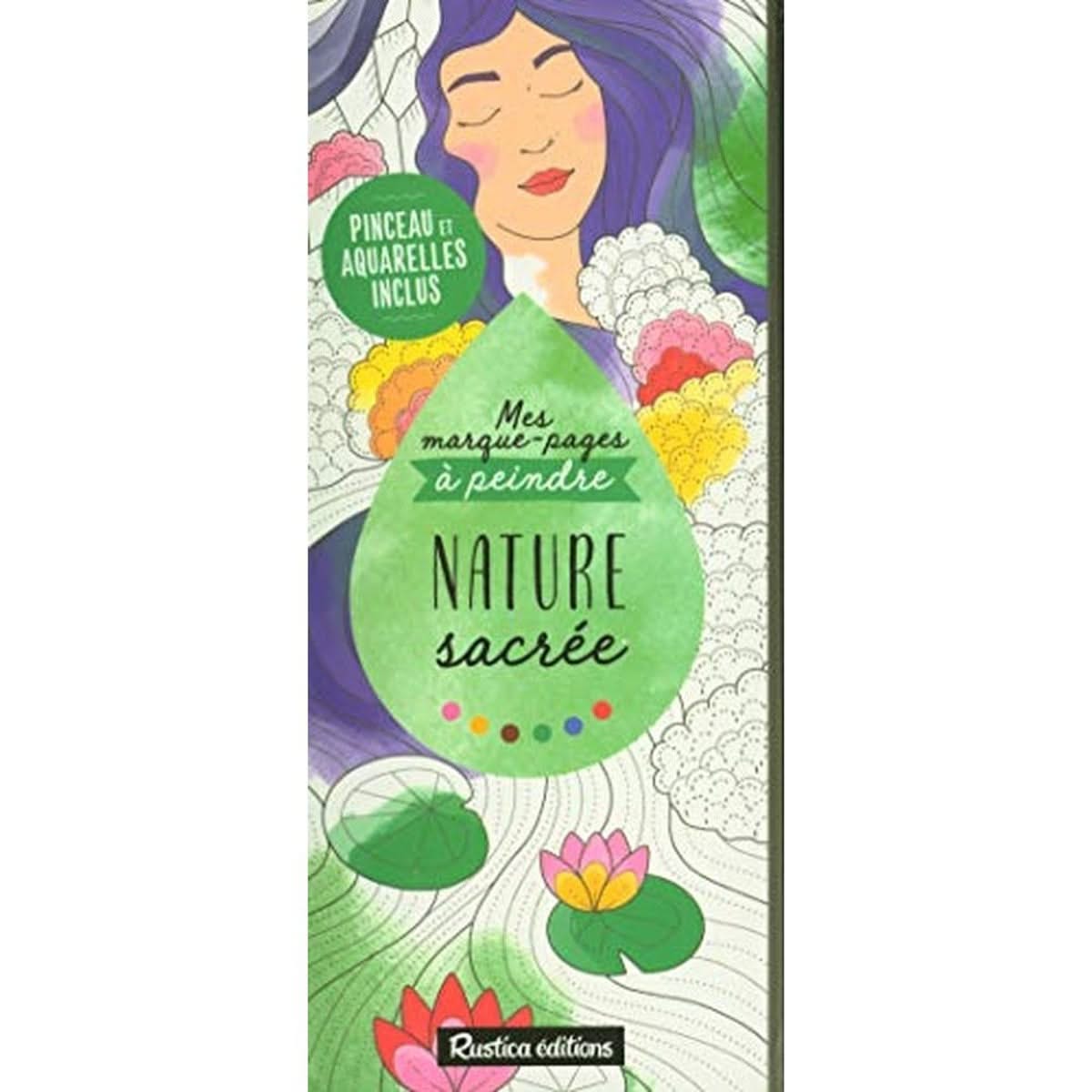 Mes marque-pages à peindre : Nature sacrée Pinceau et aqarelles