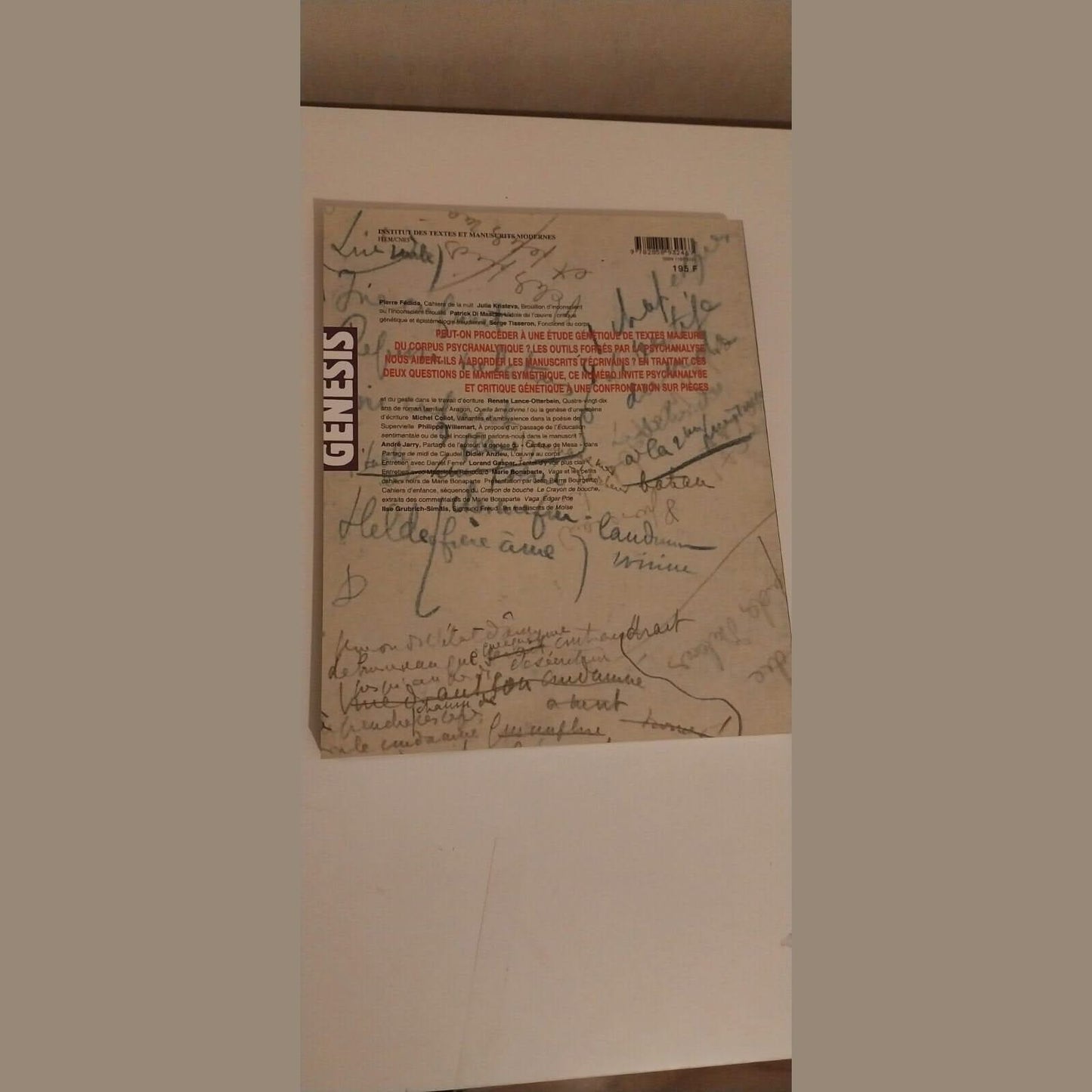 Revue Genesis, numéro 8Psychanalyse
