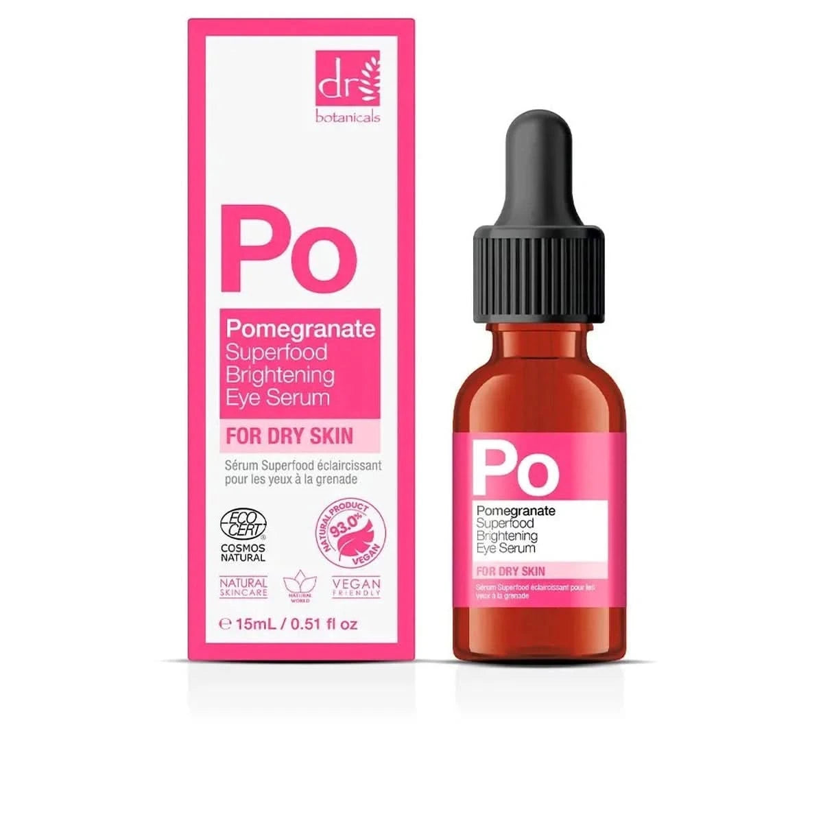 Sérum éclaircissant pour les yeux a la grenade vegan dr botanicals