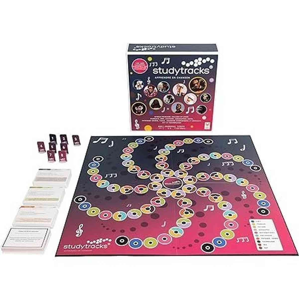 STUDYTRACKS - Apprendre en chanson -Jeu de Société Topi Games