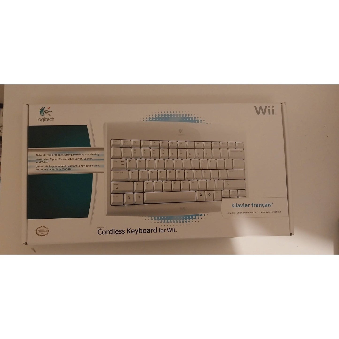 Logitech Cordless - Clavier - sans fil - 2.4 GHz - français - pour Nintendo Wii, Nintendo Wii 101 l9hitech