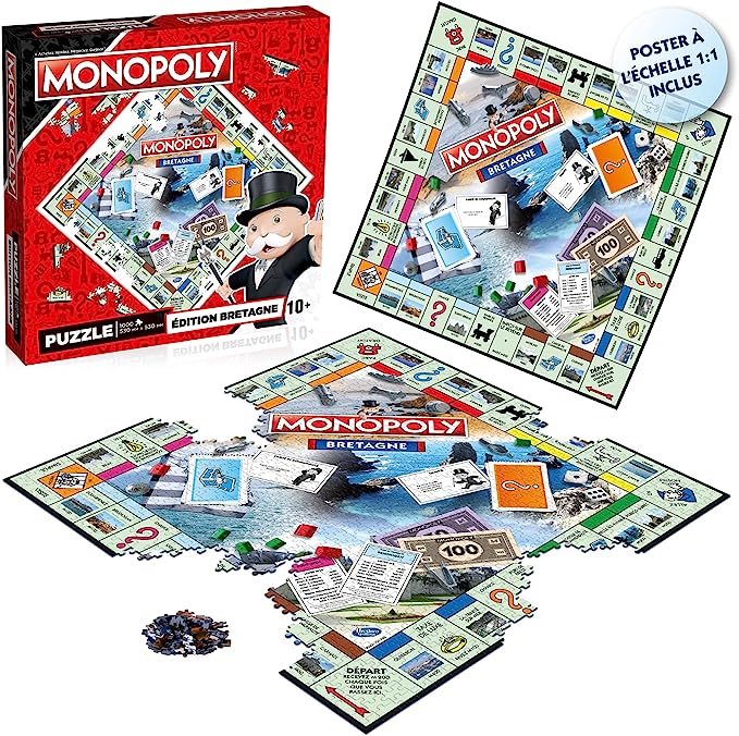 Puzzle Monopoly 1000 pièces Édition Bretagne