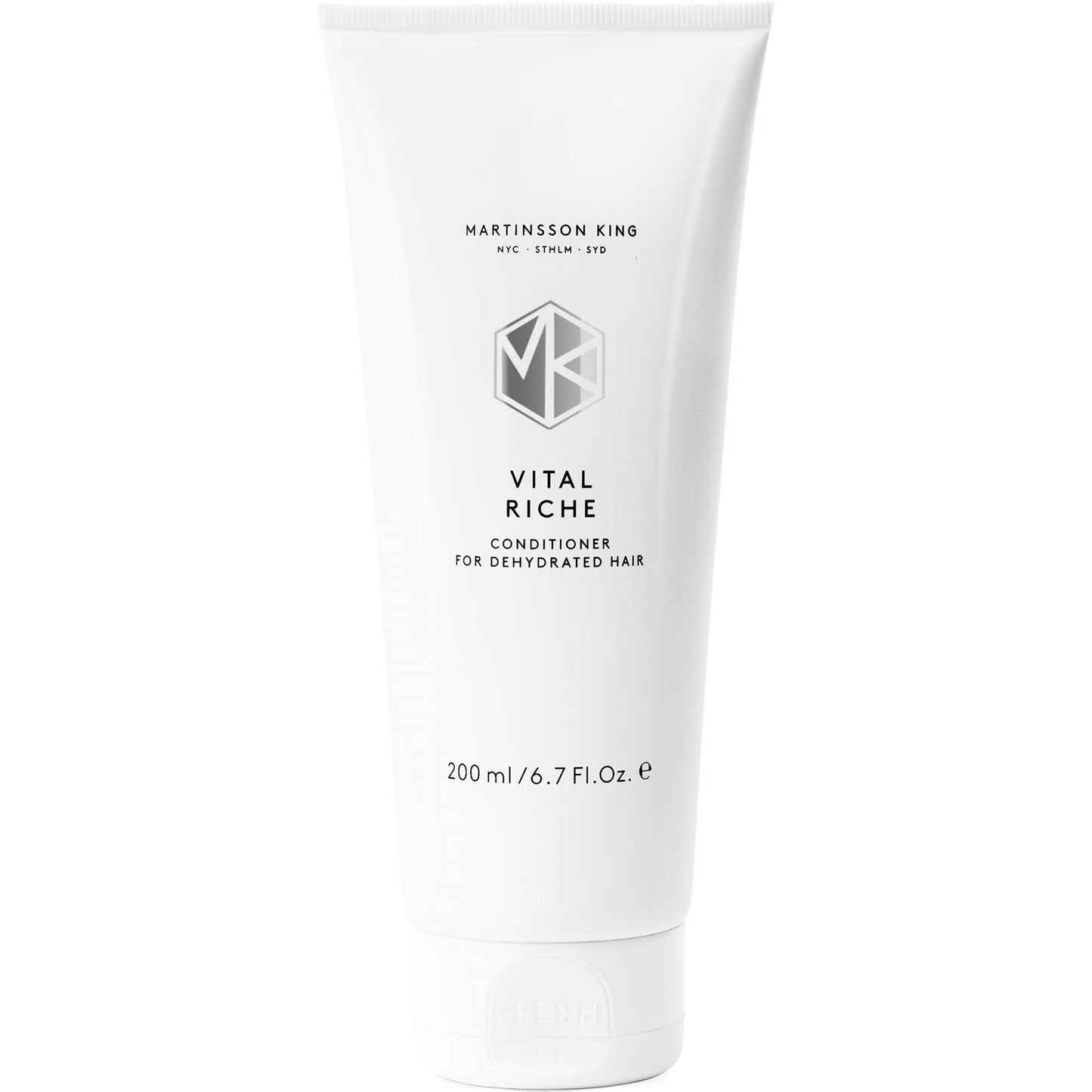 Martinsson King Vital Riche Conditioner - Après-shampoing hydratant professionnel pour cheveux secs et déshydratés - Formule riche - Tube 200ml/6.7oz - Soin capillaire premium