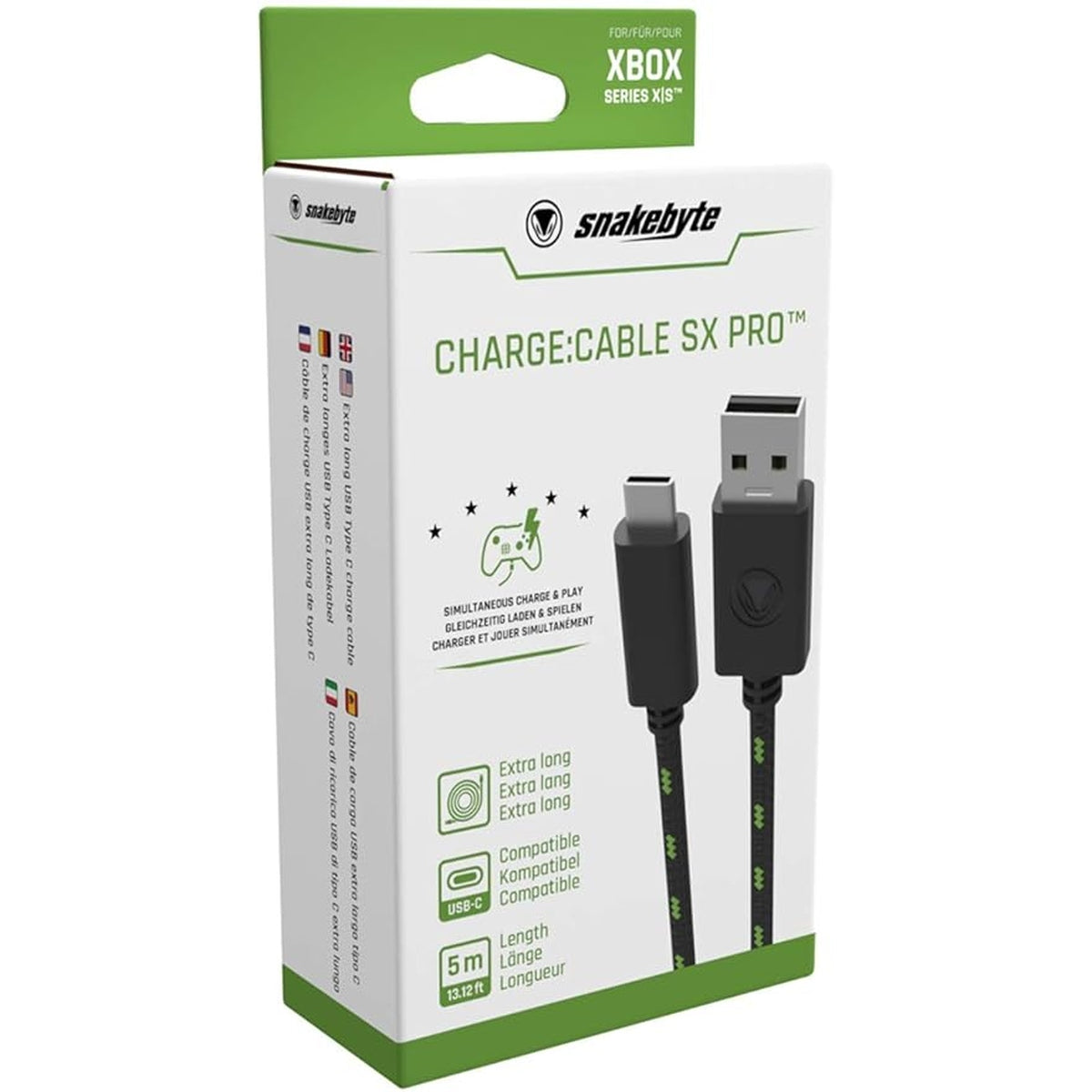 Câble USB Type-C Pro pour manette XBOX charge rapide - Snakebyte