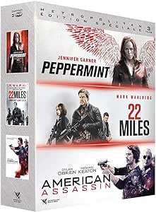 Action Vengeance : Peppermint + 22 Miles + American Assassin Coffret dvd