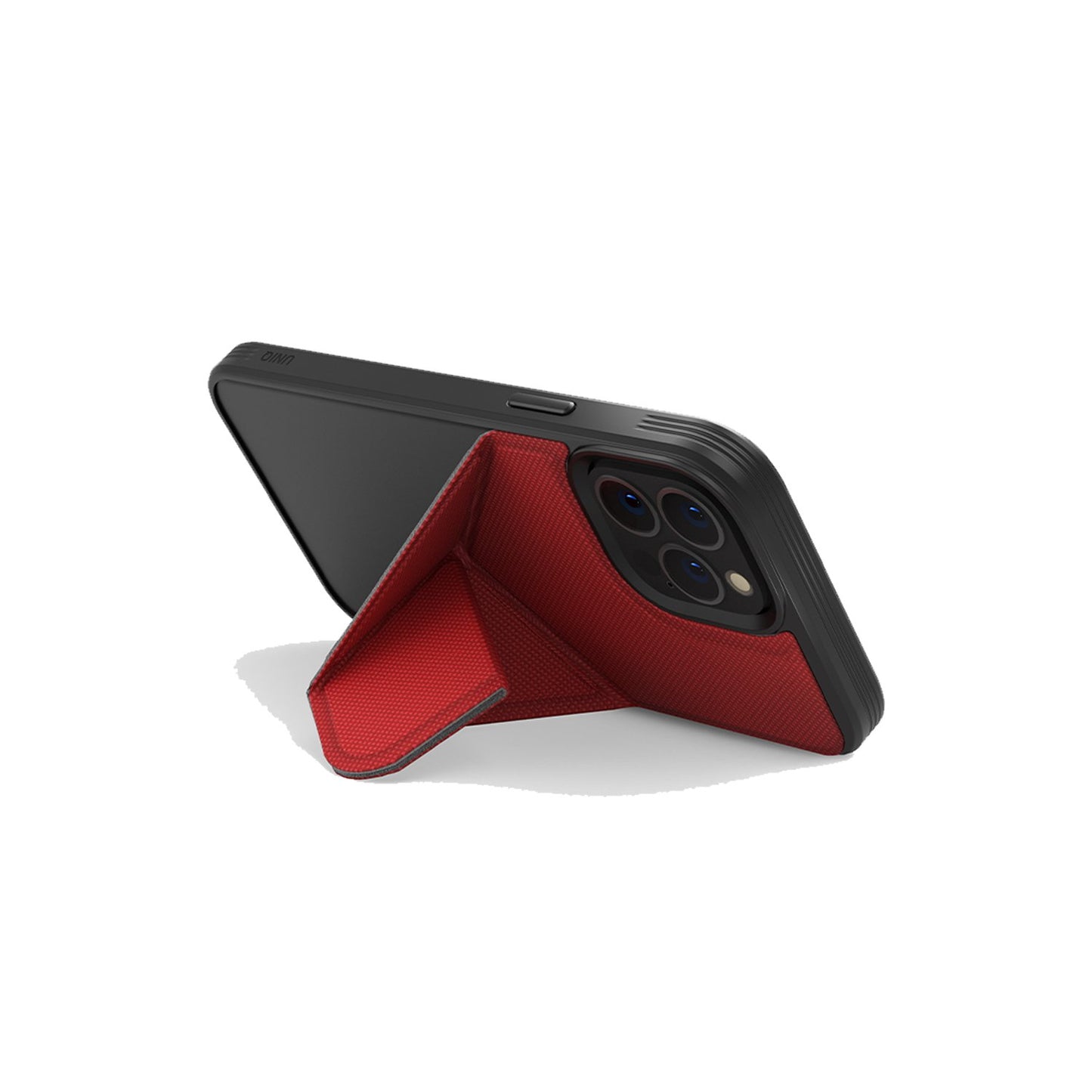 UNIQ TRANSFORMA - Coque de Protection Anti-Choc Rouge corail avec Support Réglable iPhone 13 Pro Max