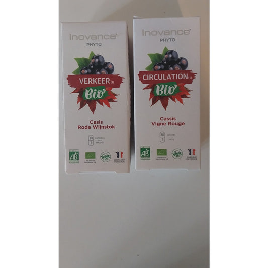 Innovance phyto circulation bio Cassis vigne rouge lot de 2. Complement alimentaire