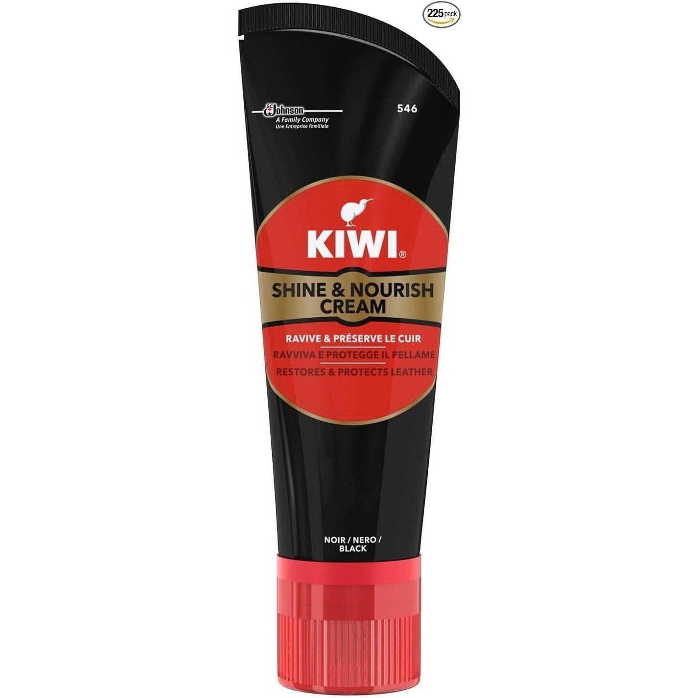 KIWI Shine & Nourish Crème nourrissante Cuir chaussure Noir