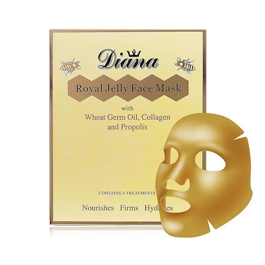 Masques visage à la Gelée Royale Propolis, Collagène DIANA Coffret de 4