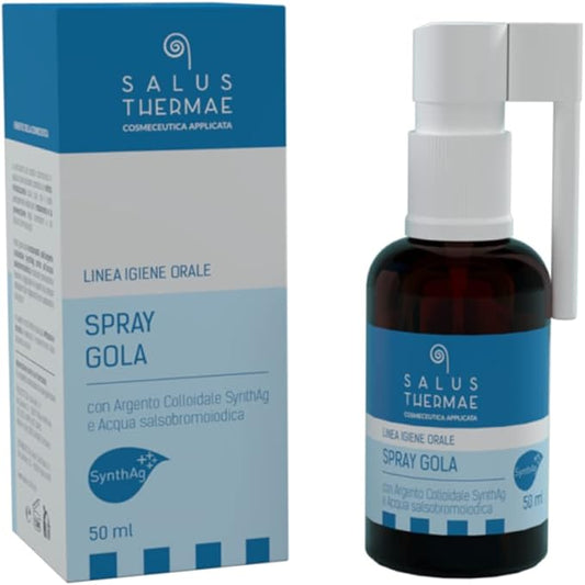 Spray Naturel pour la Gorge, 50 ml - Avec Argent Colloïdal - Fabriqué en Italie