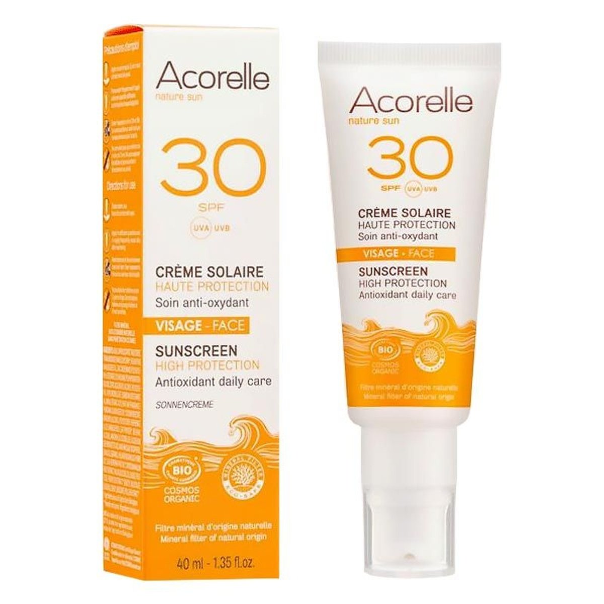 Crème solaire visage SPF30 Acorelle