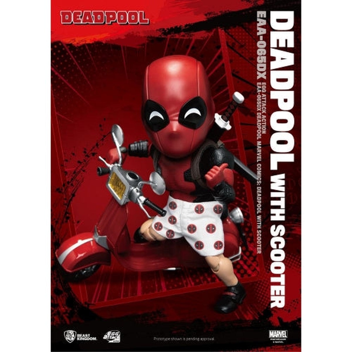 Marvel Comics Egg Attack Action Figurine Deadpool Deluxe avec scooter