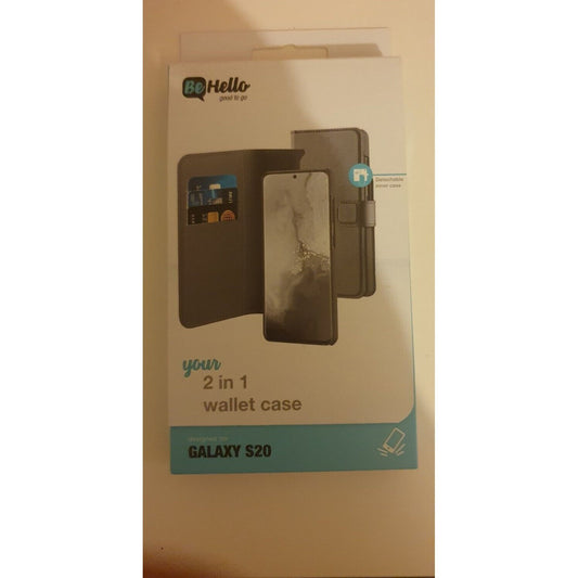 BeHello Étui Portefeuille Samsung Galaxy S20 2-en-1 Noir