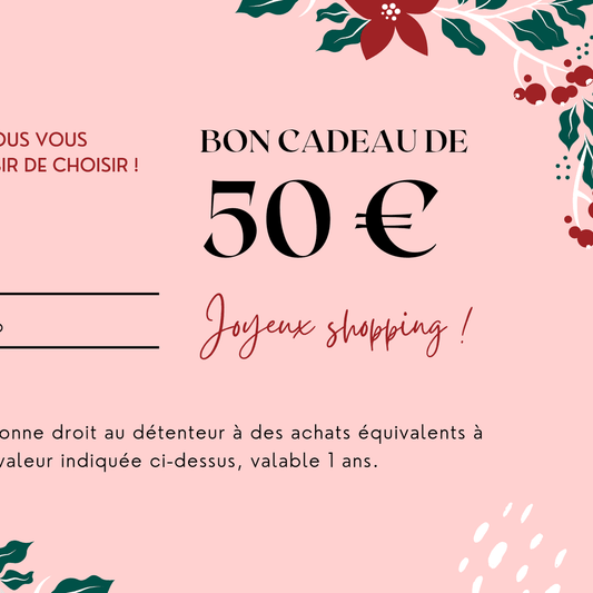 Carte cadeau a offrir