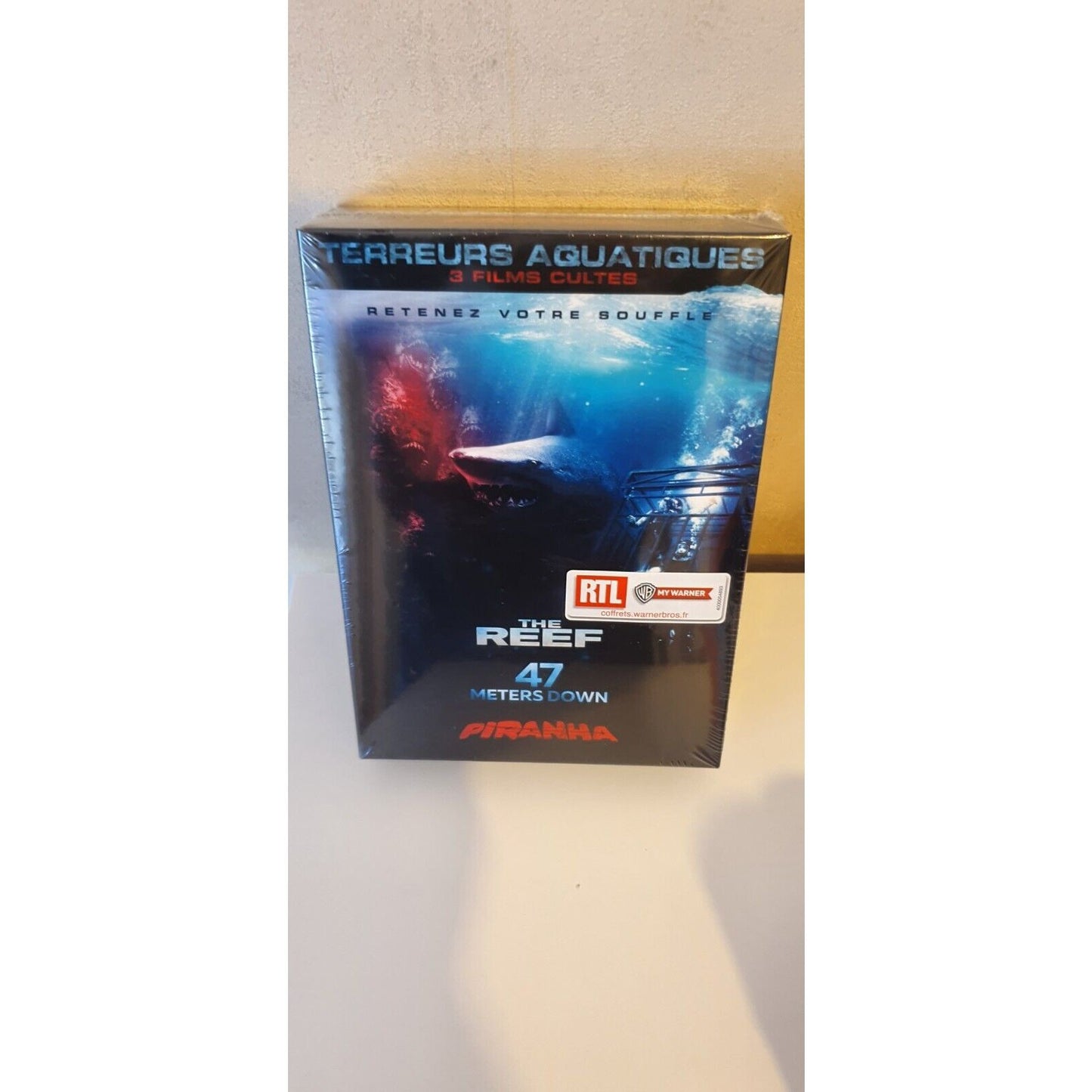 Coffret Requins Terreur Aquatique - 3 Films - Coffret DVD films The Ref , 47 Meters down , Piranha