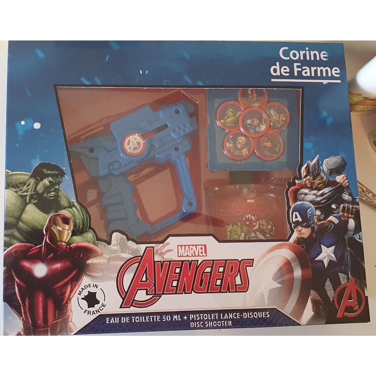 Corine De Farme  Avengers  Coffret Cadeau Disney  Parfum Enfant 50ml et jouets