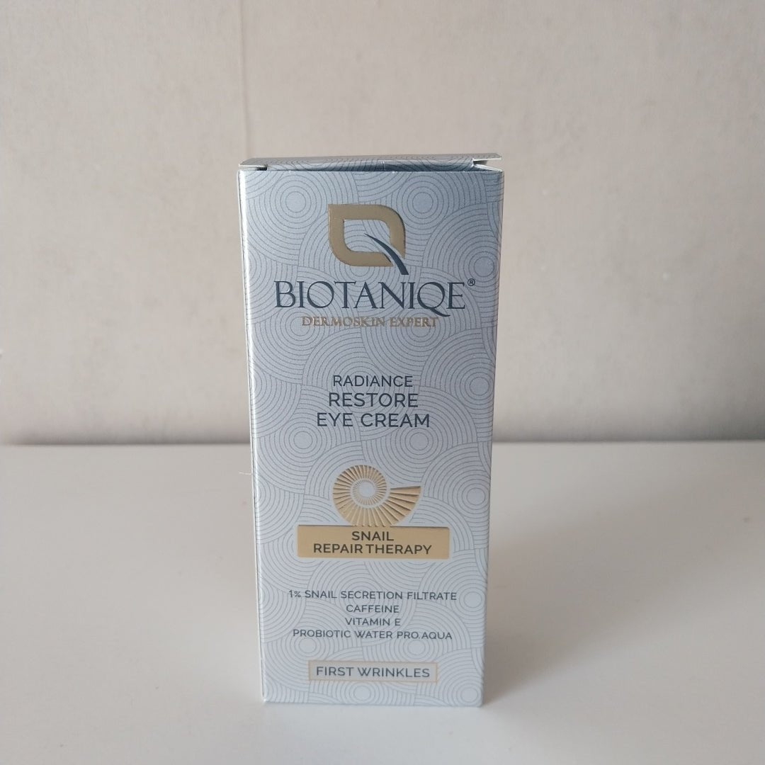 Crème Contour des Yeux Radiance Restore Biotanique bave d'escargot