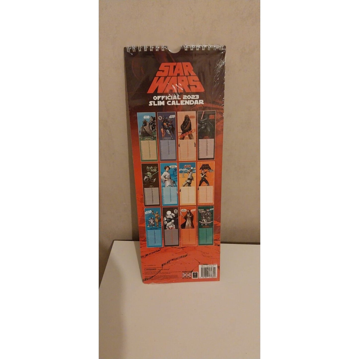 Disney Star Wars, Officiel Slim Calendrier 2023 en Anglais