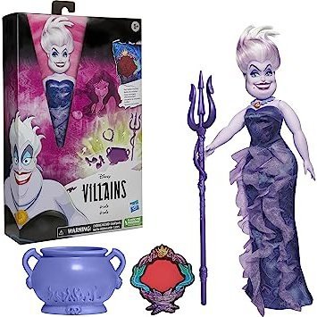 Disney Villains, Poupée Mannequin Ursula, Accessoires Et Tenue Amovible, Jouet Disney Villains