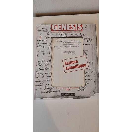 Genesis N° 20/3 - Ecriture Scientifique - Anouk Barberousse