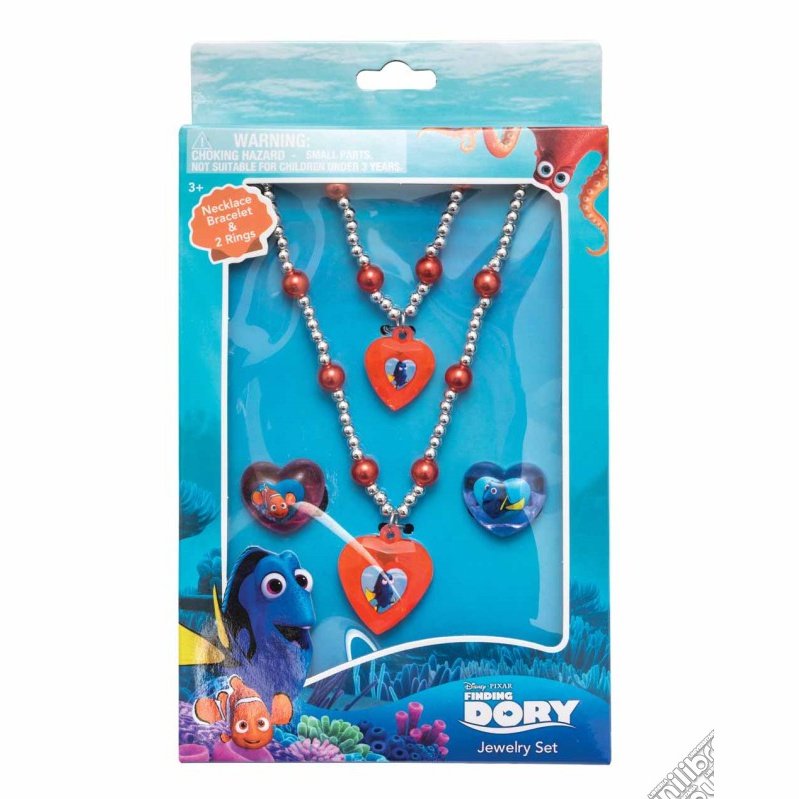 Le Monde de Dory - Parure de Bijoux Collier, Bracelet et Deux Bagues