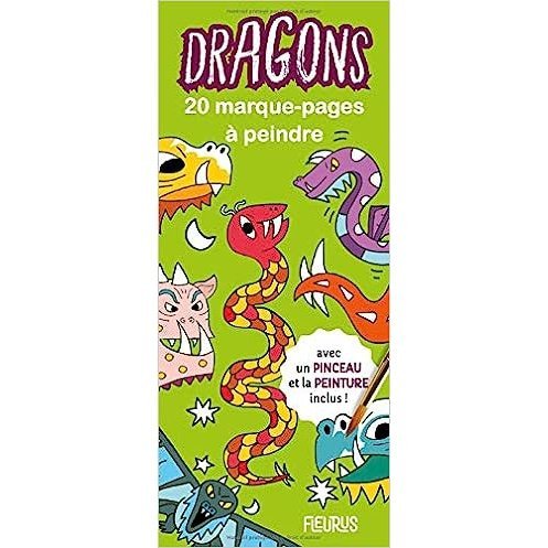 Marque-pages à peindre - dragons