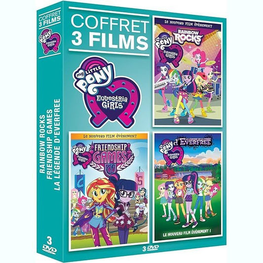 My little Pony Coffret 3 dvd Rainbow rocks,Friendship Games ..